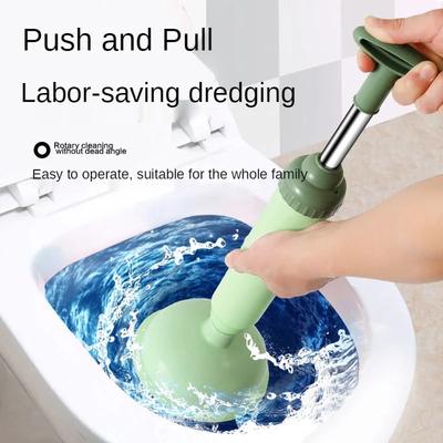 Pompa a stantuffo per WC ad alta pressione Antintasamento Pulitori per scarichi Dispositivo per sturare tubi per bagno Cucina Scarico lavandino Materiali per la pulizia