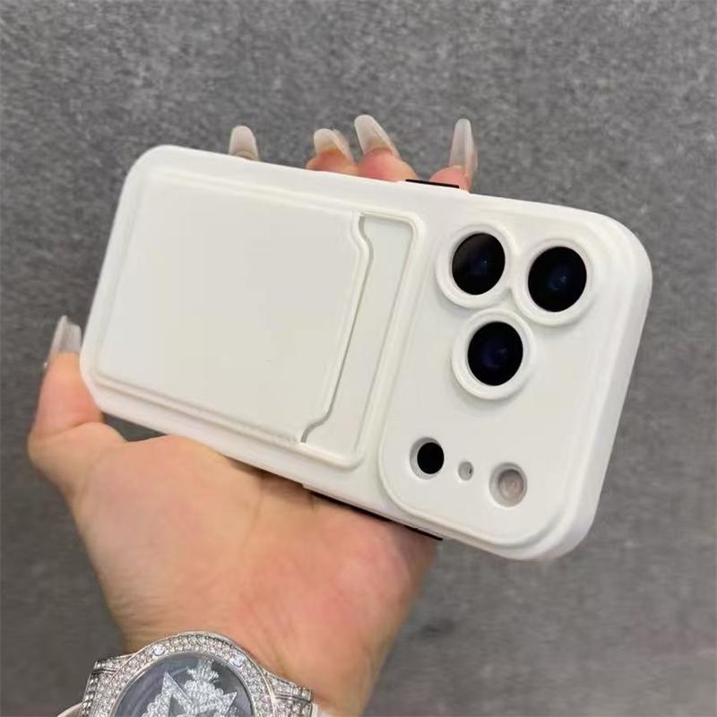 Port Card Portofel Husă Telefon Pentru iPhone 17 Air 11 12 13 14 15 Plus 16 17 Pro Max Antișoc Moale Mat Silicon Capac Spate