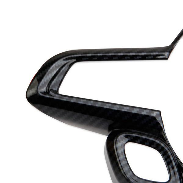 Carbon Fiber Texture ABS Steering Wheel Cover - Automotive Interior Accessory for Vehicles