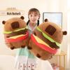 Capybara Hamburger Plush Doll Pillow - Cute Cross-border Toy for Girls
