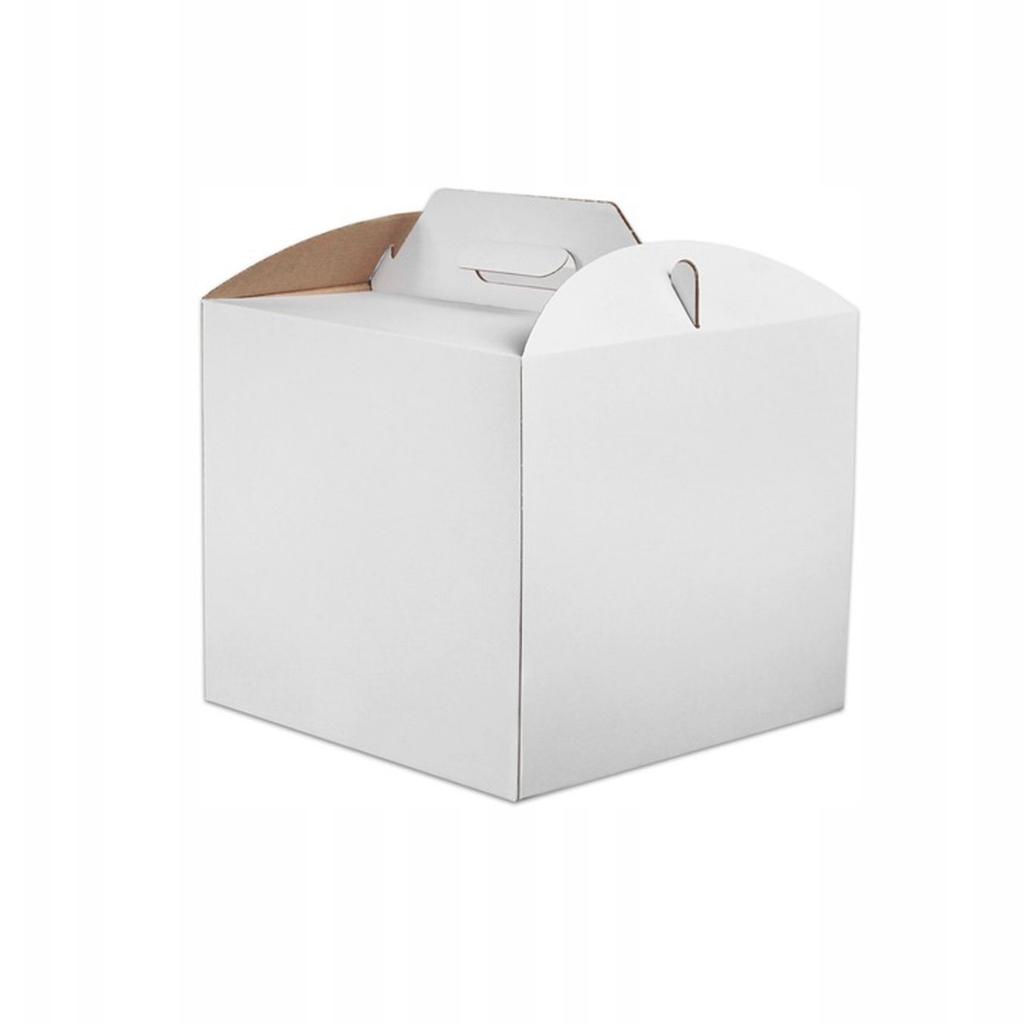 5-pack Cake Boxes 30×30×25 Cm White Set 5 Pcs Extra Rigid Brand4cake