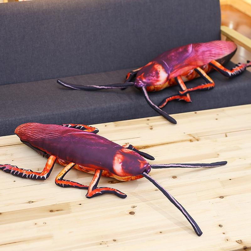 Cockroach Plush Toy 3D Simulation Insect Pillow Funny Weird Gift for Kids Birthday Party Favor