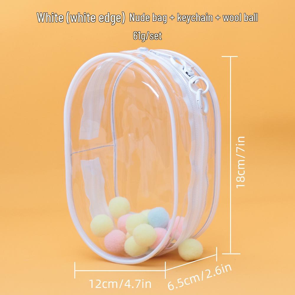 18cm High-Transparency Vinyl Doll Case - Multicolor Stroller Bag with Hanging Option for Anime Collectibles