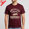 Mundharmonika Musik Zitat Design Unisex Baumwoll T-Shirt Lässige Sommer Strandkleidung Für Männer Und Frauen Mit Lustigem Humor Statement