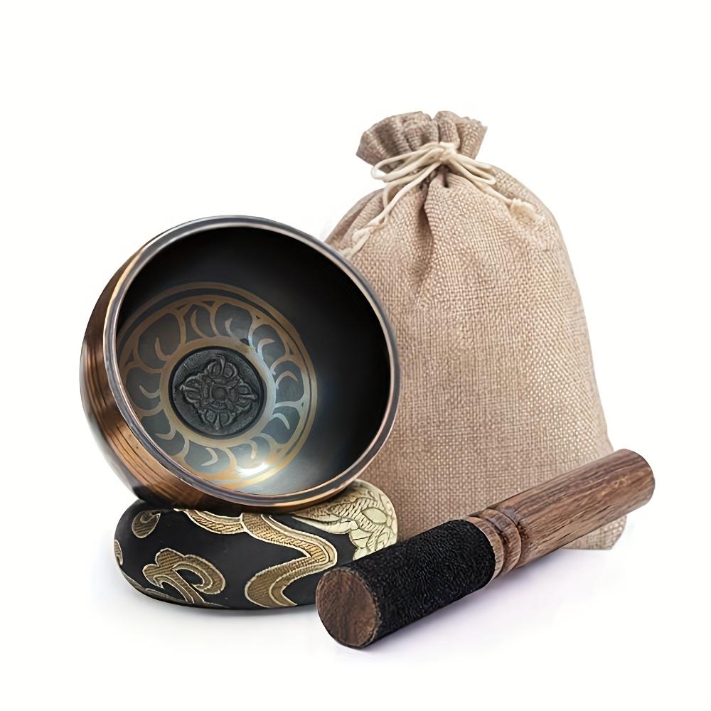Handmade Tibetan Singing Bowl Set,For Yoga,Meditation,Mindfulness,Chakra Balancing And Healing,Sound Therapy Instrument