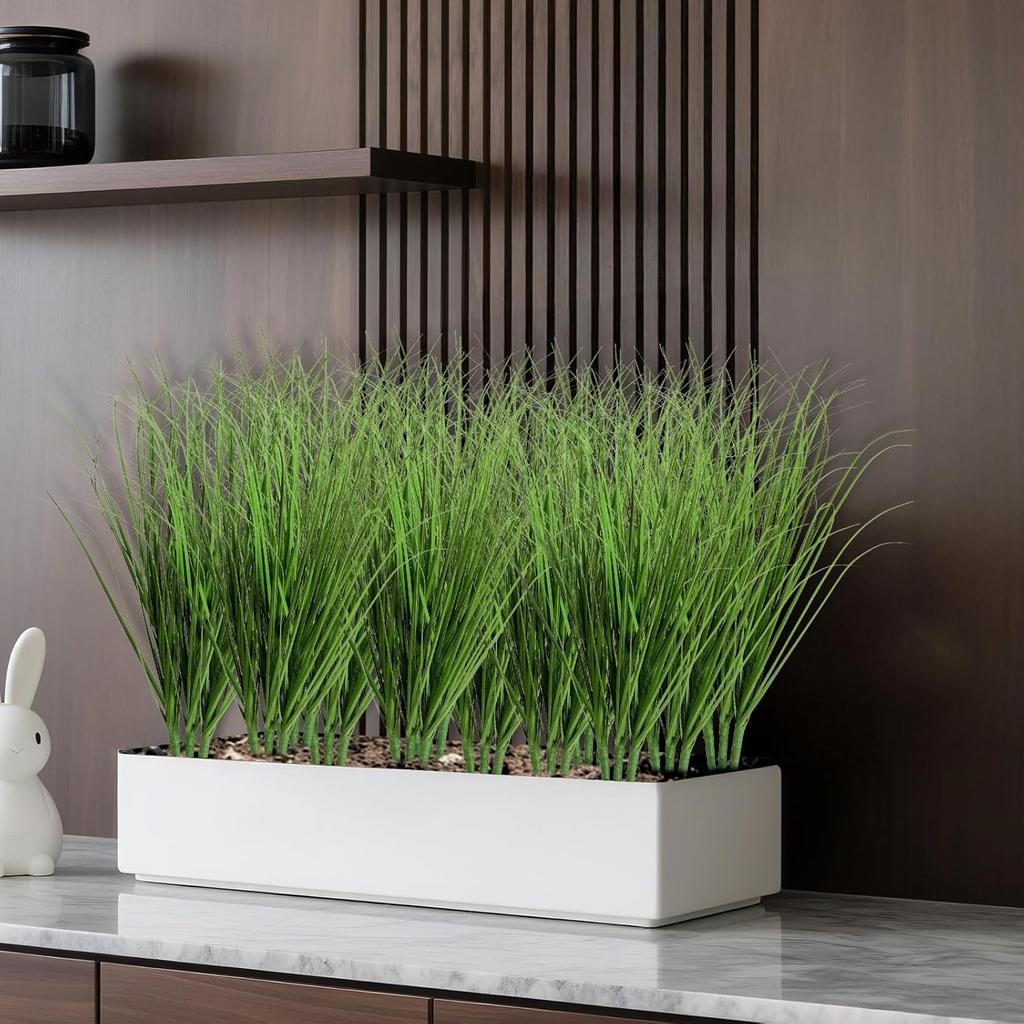 10 PCS Artificial Plants Onion Grass, Faux Shrubs Wheat Grass Greenery Stems Onion Grass-Greenery Faux Greenery Stems for Home Decor, Fake Tall
