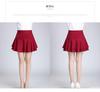 Women's Elastic High Waist Double Layer Square Dance Skirt - A-line with Large Hem and Anti-exposure Design