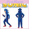 Sonic The Hedgehog Kinder Deluxe Kostuum Jumpsuit Voor Halloween Cosplay