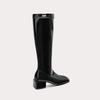 Fashion Patent Leather Women Knight Knee-High Boots Fashion Thick Heel Shoes Female Long Booties Autumn Winter Women's Shoes