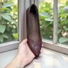 Solid color pointed thin heel single shoes autumn and winter new black professional work shoes low heel commuter fashion single shoes women
