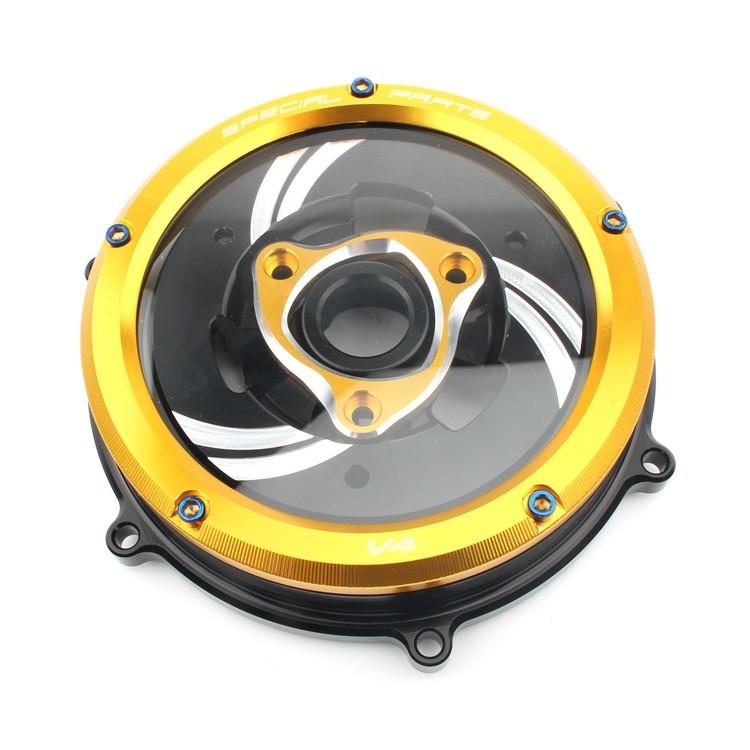 

Исключительная прозрачная крышка сцепления для Ducati Panigale V4 S, разработанная для стиля и защиты BlackGold Cover