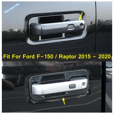 Side Door Pull Doorknob Handle Catch Grab Bowl Decoration Cover Trim Fit For Ford F-150 / Raptor 2015 - Car Accessories