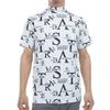 Shirt Brand Golf 3L [St. Andrews] Men's Short-sleeved High-neck (all-over Logo) / / 042-5167353 030_White