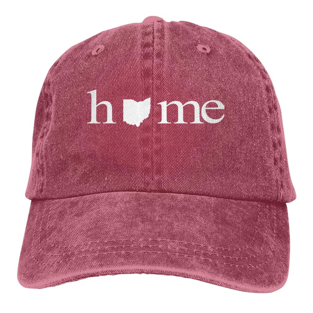 Cotton Denim Cap Home In Ohio State Baseball Dad Cap Adjustable Classic Sports for Men Women Hat Gray One Size