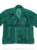 Suede Biker Motorcycle Casual Wear Handmade Men's Green Jacket Genuine Warm Soft