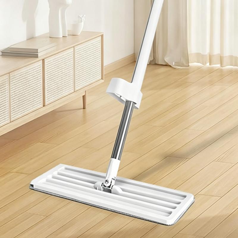 Flat Floor Mop Squeeze Mop Hand Free Wringing Floor Cleaning Mop Microfiber Pads Lazy Mop Wet Or Dry Usage Home Cleaning Tool
