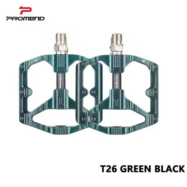 PROMEND MTB Bicycle Pedal Anti-Slip Double DU Bearings Lightweight Aluminum Alloy Pedal Wide Platform Pedals Mountain Bike Parts