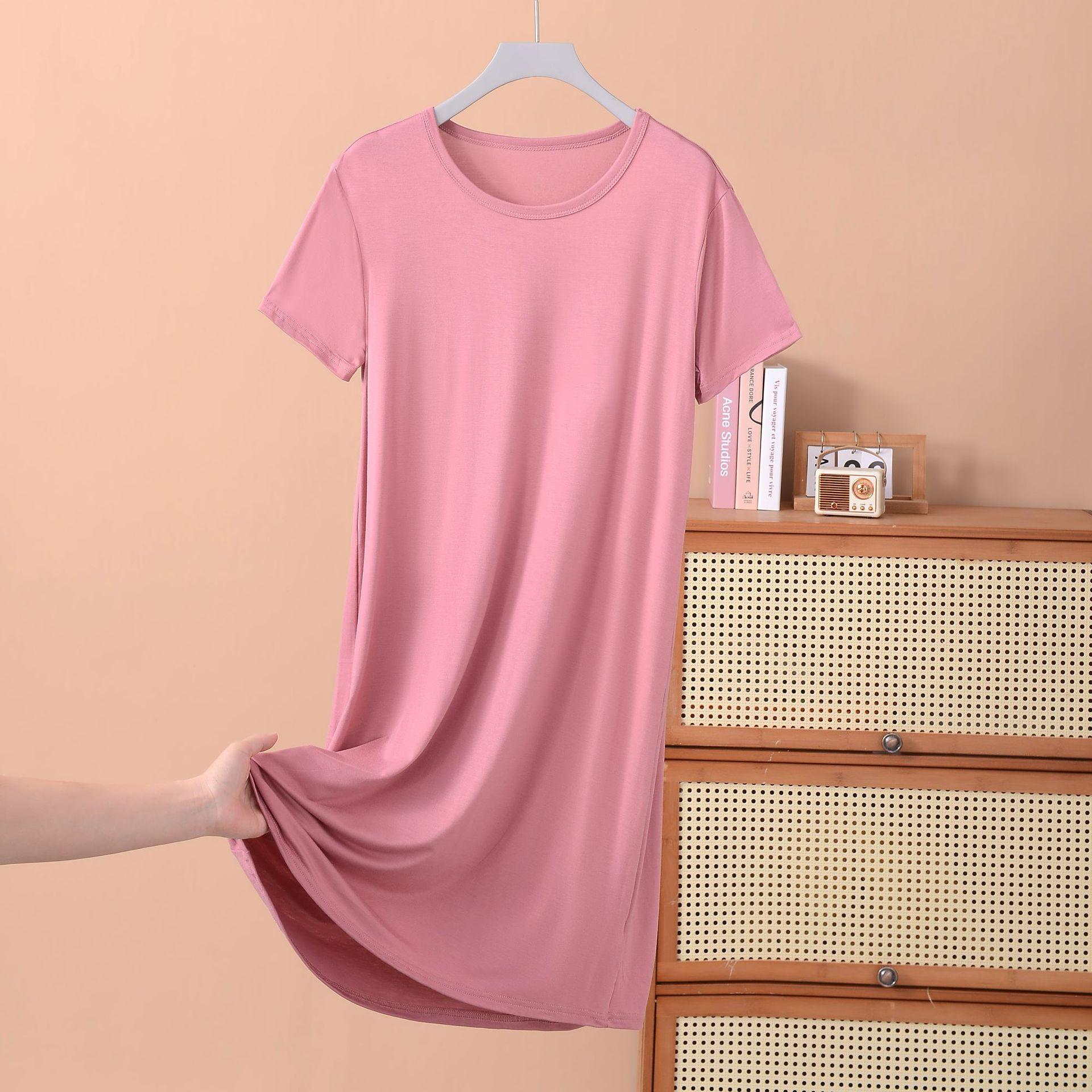 

L-8XL Sleepwear Women s Nightgowns Casual Short Sleeve Night Dress Plus Size Summer Nightshirt Ladies Sleep Wear Shirt 8XL