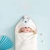 Cartoon Baby Hooded Cape Blanket - Soft Coral Fleece for Bath and Snuggle