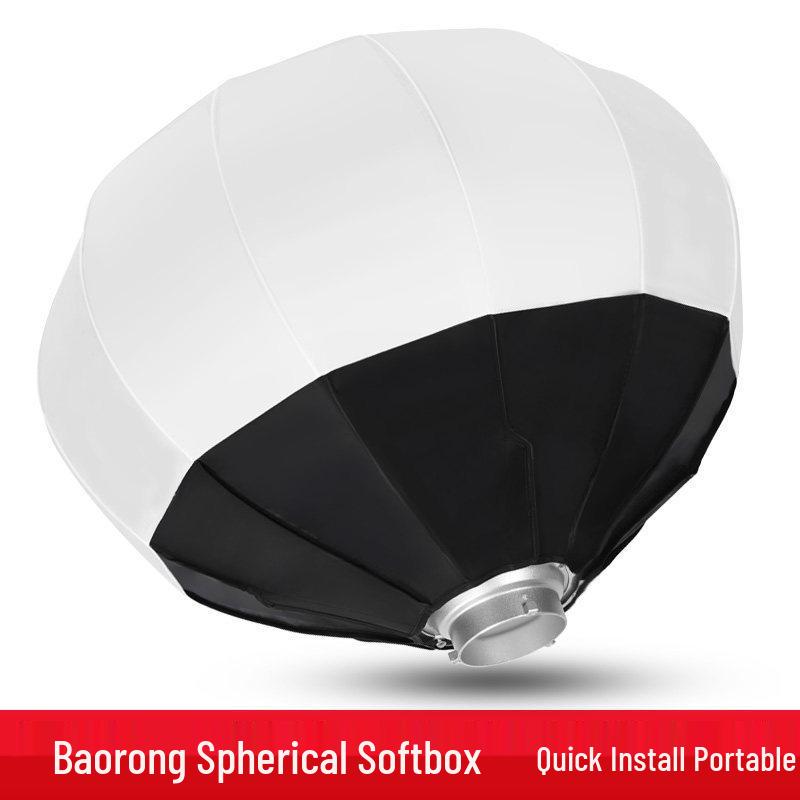 85cm Quick-Install Portable Spherical Softbox for Live Streaming and Studio Portrait Lighting