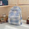 SchoolbagYZ Korean version ins small fresh and lightweight schoolbag female high school student college student plaid cute backpack waterproof 