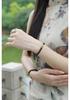 Women's Small-Leaf Red Sandalwood Bracelet, Straight Grain, Chinese Style, High Oil & Density, Wenwan Buddhist Prayer Beads.