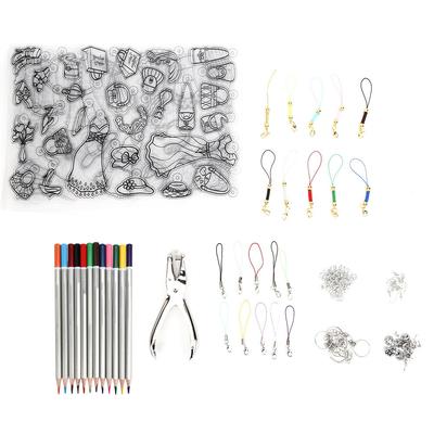Heat Shrink Sheet Set DIY Colored Art Craft Supplies Jewelry Accessories