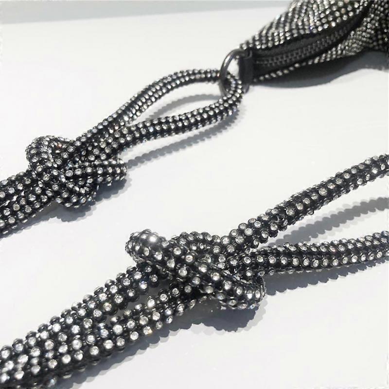 Hobo Bags Underarm Bag Chic Clutch Bags Modern Chain Tote Zipper Handbag Alexander Sparkling Hobo Bags  Silver