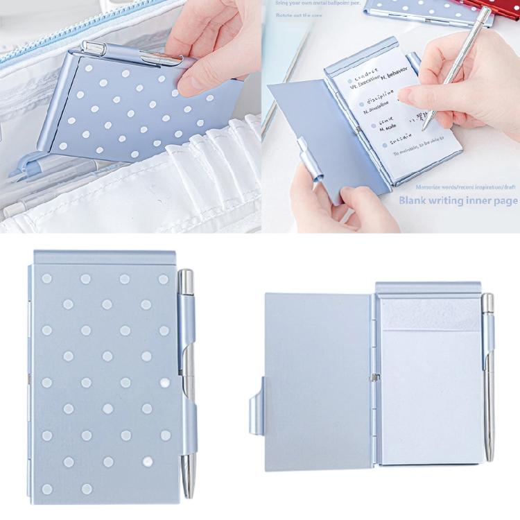 Pocket Journal Metal Writing Notepads With Ballpoint Pen For Students And Business Workers Daily Note Taking Journaling