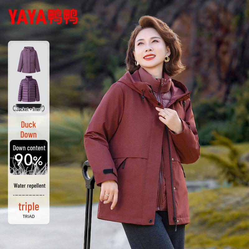 

YAYA Women s 3-in-1 Outdoor Duck Down Jacket 2XL