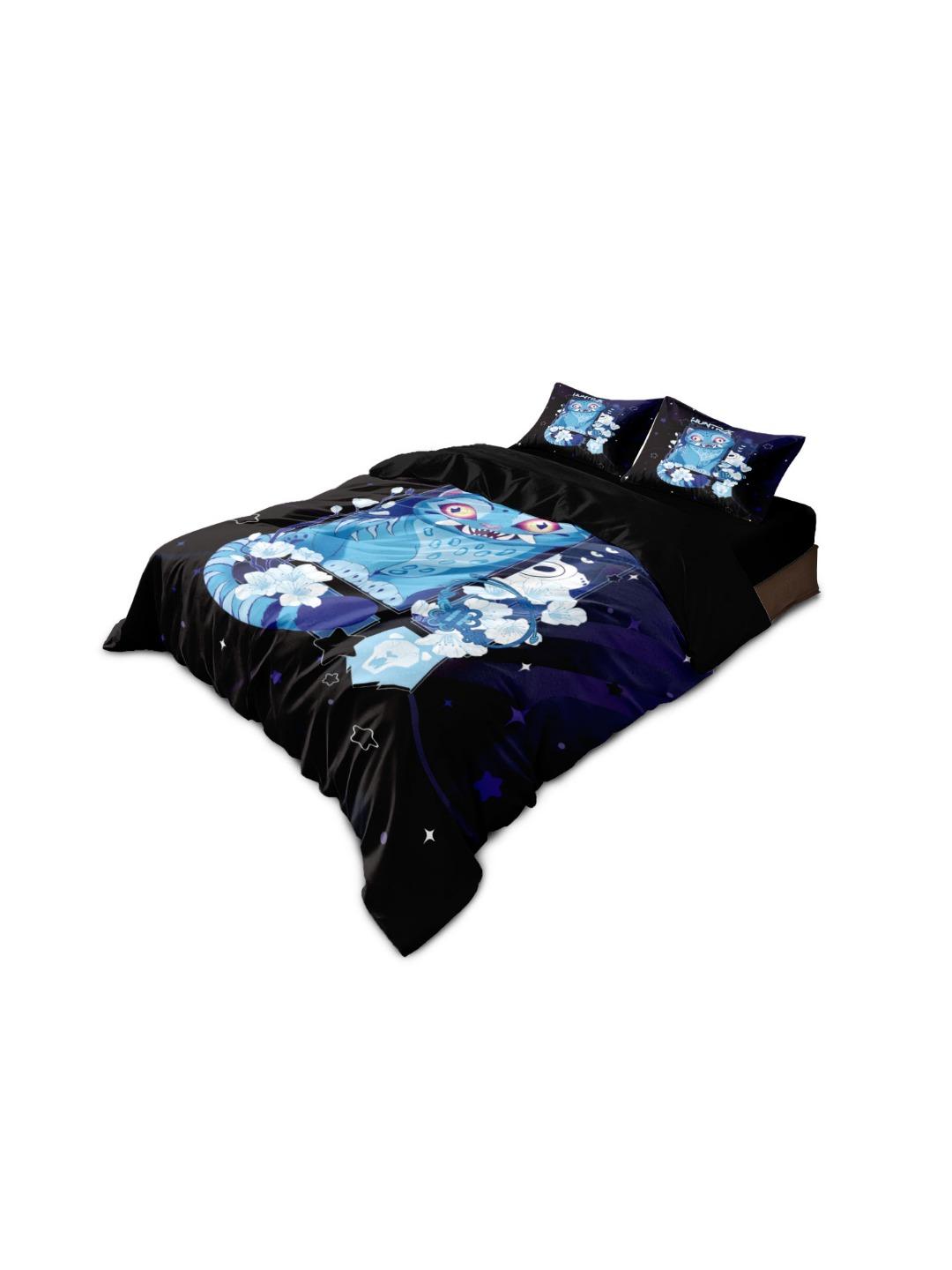 

Набор из 3 забавных одеял без наполнителя с принтом синего кота, разных размеров, для спальни, общежития, постельного белья, декора, удобные, можно стирать в машине 135x200cm-EU-Single&set