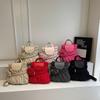 College-Stil Rucksacktasche Damen Neu Trendig Mode Plissiert Nylon Leinwand Tasche Lässig Tragbar Rucksack