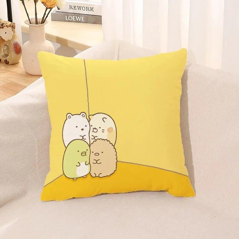 45x45cm cute cartoon print pillow case living room sofa office cushion cover home decoration children's gift