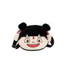 Nezha Cute Laughing And Big Eyed Expression Cartoon Embroidery Plush Backpack