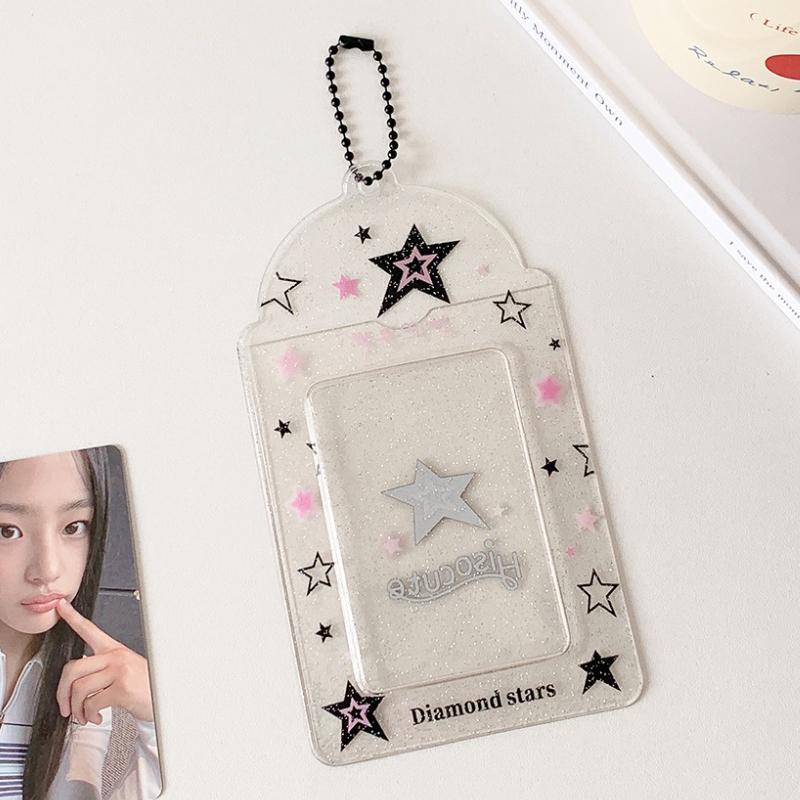 Sweet Strawberry Card Holder Kawaii PVC Picture Frames Kpop Idol 3 Inch Card Sleeves Anime Photocard Binder for Girls Gifts