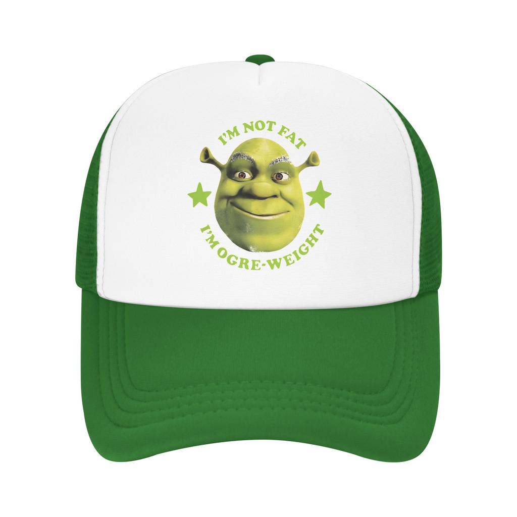 Funny Green Meme Swamped Shrekes Vintage Cartoon Mesh Sun Cap Outfit for Men Women Adjustable Baseball Cap Mesh-Back Summer