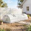 Foil Greenhouse, Mini Tunnel Greenhouse with Mesh Window, UV-Resistant, Plastic Film, 200 x 80 x 45 cm, White