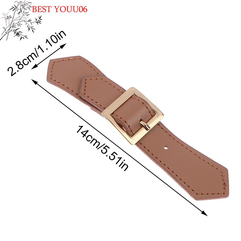(YOUU06)1Pc Metal Leather Button Windbreaker Coat Button Leather Buckle Sweater Coat Windbreaker Belt Leather Buckle Accessory