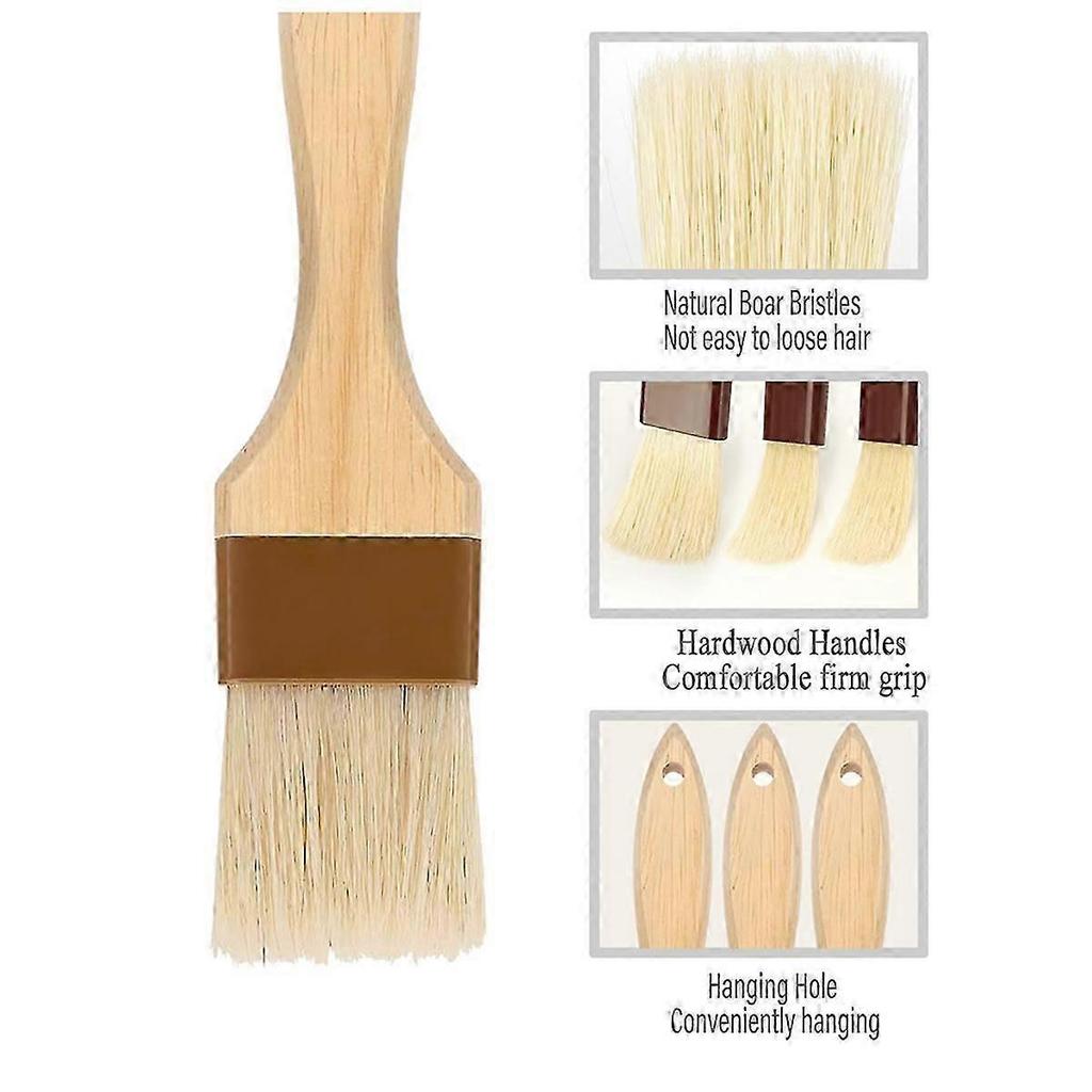Pastry Basting Brush for Cooking,Bristle BBQ Brush for Oil & Sauce