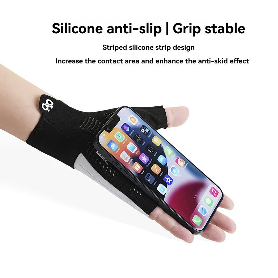 Summer Breathable Half Finger Gloves Silicone Non-Slip Abrasion Resistant Cushioned Riding Gloves Outdoor Sports Fishing