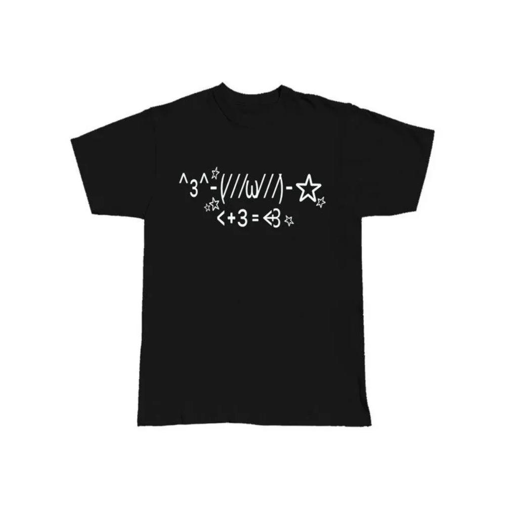 Y2k Ästhetik T-Shirt Grunge Buchstabenaufdruck Harajuku Grafik T-Shirt Vintage Mode Lässige Lockere Oberteile Kurzarm Streetwear
