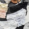 Girl Summer Pure To Sweet Sexy Lace Ice Silk Cotton Crotch Triangle Briefs