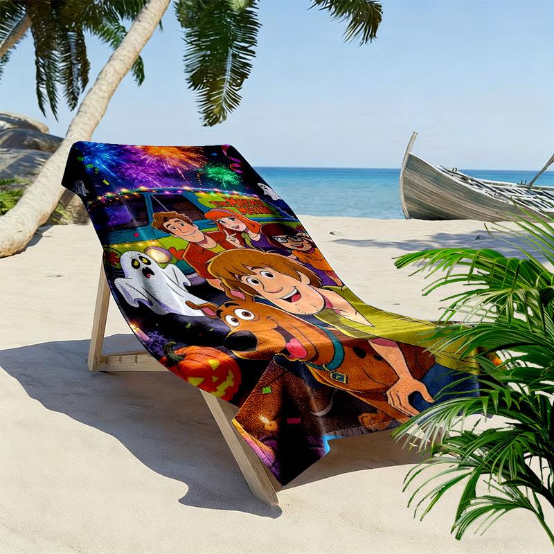 Scoobydoo Print Beach Towel, Large Soft Quick Dry Towel for Beach Camping Swimming