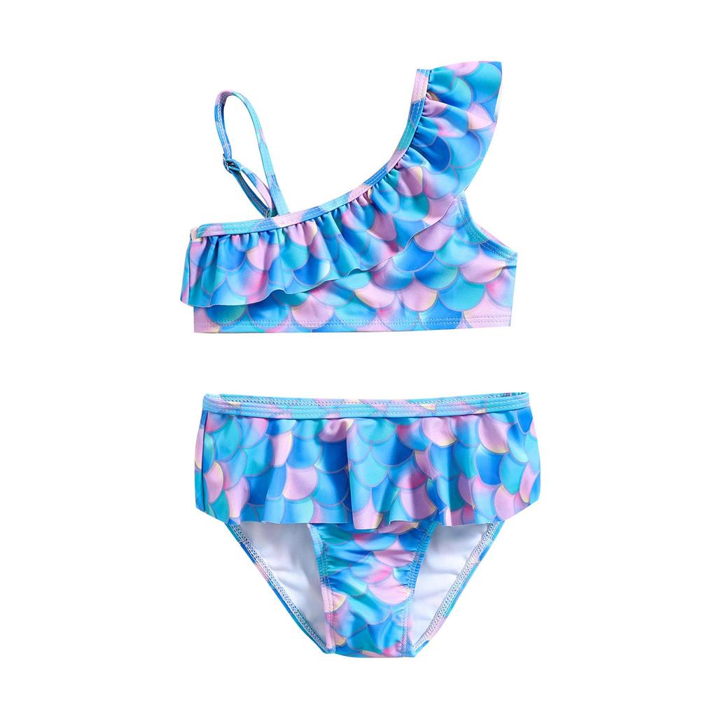 2022 New 2-Piece Mermaid Swimsuit for Girls - Cute Sunscreen Swimwear for Hot Springs & Beach