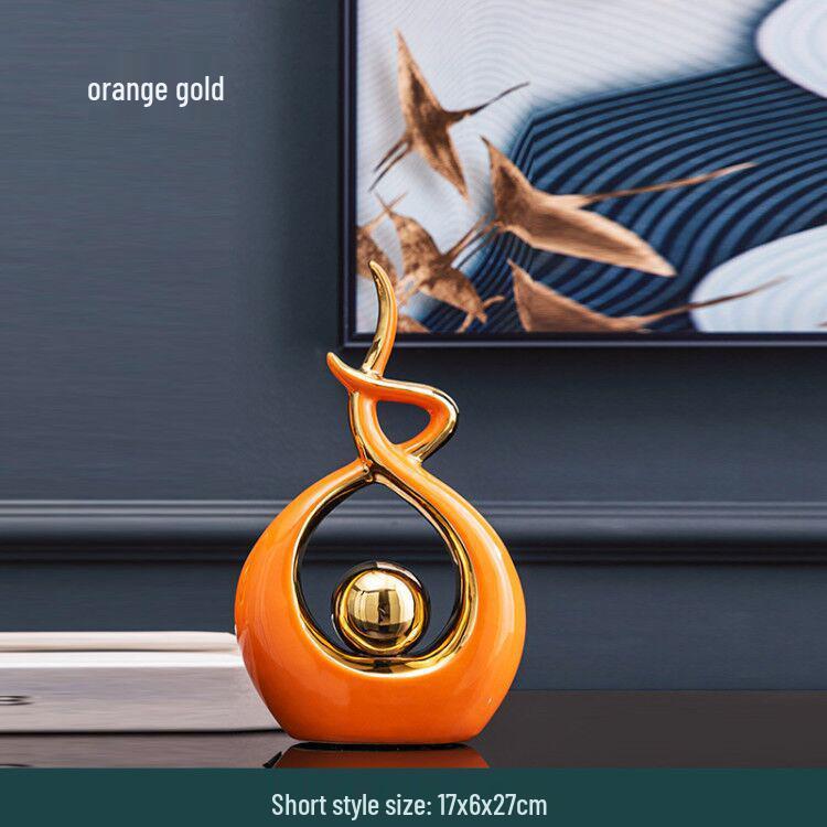 European Ceramic Time Flies Ornament: Elegant Art Decor for Home or Office