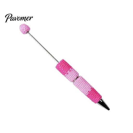 Creative Writing Supplies DIY Beadable Pen, Colorful Fancy Beaded Crafting Ballpoint Craft Pens for Adults Gift Students, Party Favors, Office