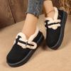 Fashion Women Boots 2025 New Fashion Faux Fur Shoes Women Thick Bottom Non Slip Ankle Boots Warm Metal Belt Buckle Snow Boots Women