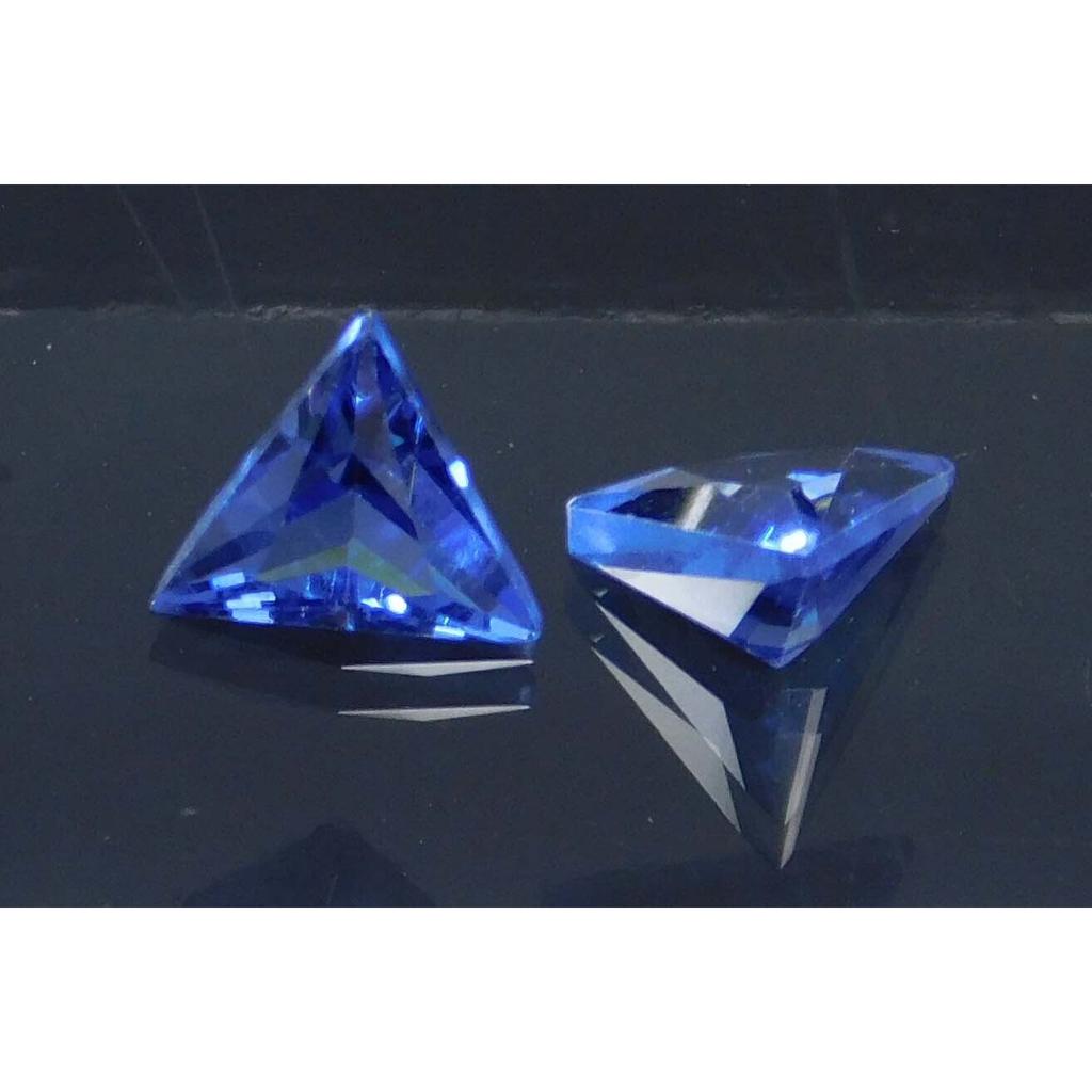 5x5 mm 2 Natural Blue Sapphire Trillion shape CERTIFIED Loose Gemstones Pair MULTTIQ111
