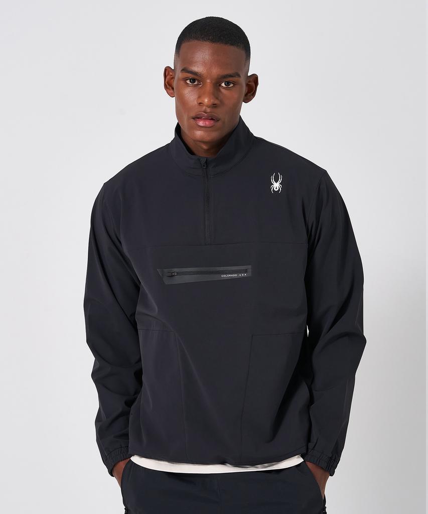 Spyder Men'S Training Warm-Up Long Sleeve Anorak Spkpcnrl202Mblk