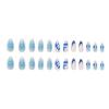 Three-dimensional Wave Star French Wearable Armor 24 Pieces Press On Nails
